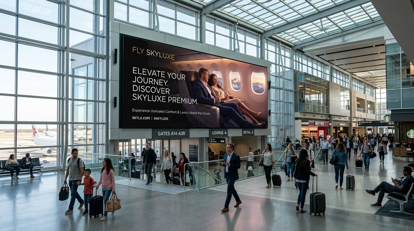 Major Airport Terminal Digital Display